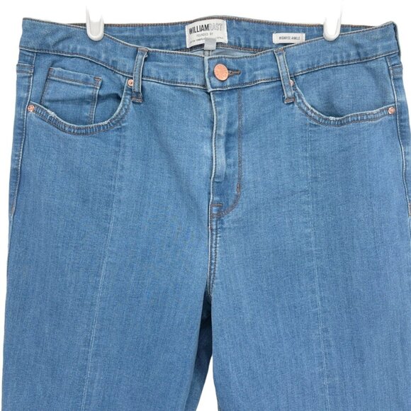 WILLIAM RAST Women's Ankle Skinny Jeans High Rise Ombre Grommet Stretch Size 30 - Picture 5 of 12